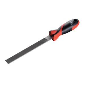 Lima piatta LUX da officina, 150 mm, con impugnatura comfort per la lavorazione del metallo.
