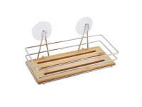 MSV Duschregal Joy Braun-Silber (HxBxT) 26,5 x 11,5 x 10 cm