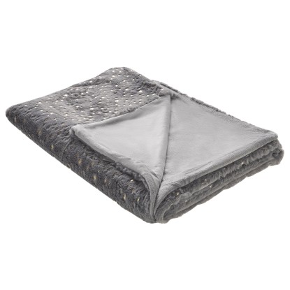 Beliani Coperta coccolosa Alazeya Grigio 150 x 200 cm