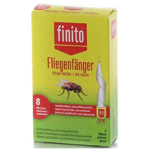 Confezione di carta moschicida Finito, senza insetticidi ed ecologica.