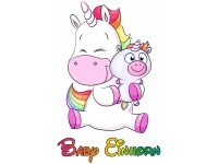 Sticker Baby Einhorn 14,5 x 11,5 cm