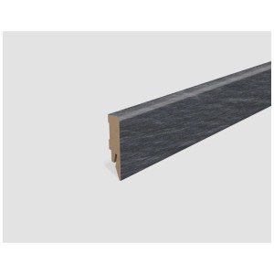 Egger Sockelleiste L675 in Schiefer Schwarz, MDF-Fussleiste für Laminat und Hybridböden.