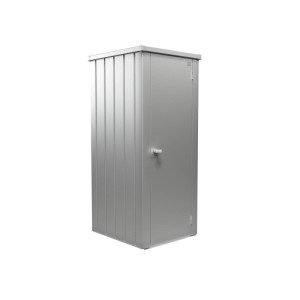 Armoire de terrasse Biohort Julia Gr. L High, argent métallisé. Armoire de jardin pour balcon et terrasse.