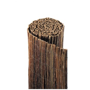 Pannello frangivista in salice arrotolato, 180x300 cm, schermo naturale per giardino e balcone.