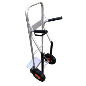Carrello Cartech in alluminio, portata 200 kg, con pneumatici e pala.