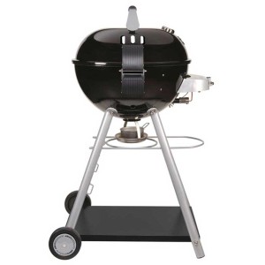 Barbecue à gaz Outdoorchef Leon Black 570 G avec grill sphérique et thermomètre.