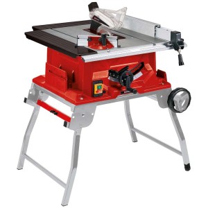 Sega circolare da banco Einhell TE-TS 250 UF con telaio inferiore e funzione trolley.