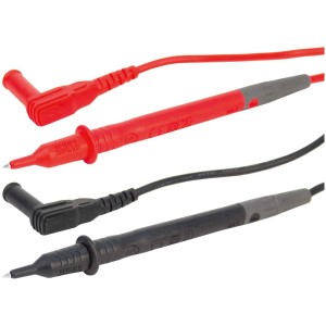 Pointes de test (rouge/noir) pour multimètre Uni-T, adaptées pour CAT II 250 V / 10 A / 20 Mohm.