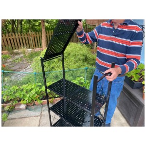 Struttura per serra Multiflex 4 in acciaio nero 128 x 34 x 72 cm
