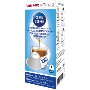 Clean Coffee compresse pulizia per macchine Nespresso, 8 pezzi.