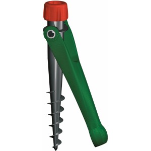 Krinner Vario Drill ancrage au sol, vert, pour parasols et camping. Support de parasol pour une tenue sûre.