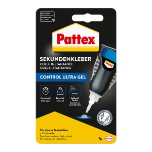 Pattex Supercolla Ultra Gel Matic 3g, adesivo flessibile per riparazioni rapide.