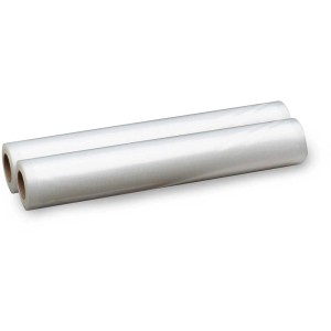 Zwei Rollen Vakuumierbeutel, 0,2 x 3 m, für Küchenkleingeräte.