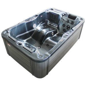 Spa extérieur Sonnenkönig Kreta noir pour 2 personnes avec jets et commandes.