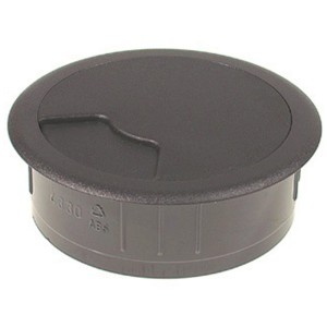 Passe-câble noir Q-Lab Easy-Duct-60K16 pour meubles.
