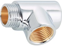 Gewinde-T-Stück  Messing verchromt Ø 21 mm x Ø 18,6 mm