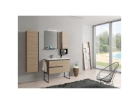 Seitenschrank York rechts Nabucco Eiche / Griffe Schwarz 50 x 30 cm