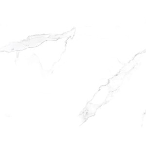 Carrelage de sol Eurostone Statuario Classic, grès cérame blanc aspect marbre gris, 60x60 cm.
