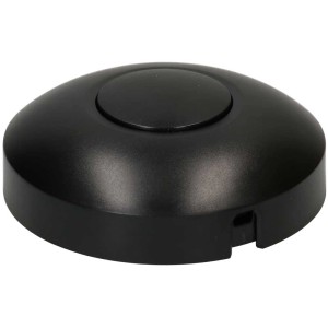 Variateur de pied universel noir pour installation de lampes, adapté aux LED et halogènes.