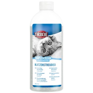Trixie Simple'n'Clean désodorisant litière chat au charbon actif, flacon 750g.