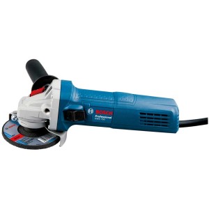 Meuleuse d'angle Bosch Professional GWS 750 en bleu et gris avec disque à meuler.
