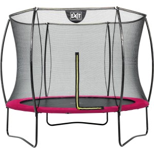 EXIT Silhouette Trampolino D305cm rosa con rete di sicurezza.