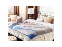 Beliani Kuscheldecke Yaladi Acryl Polyester Bunt 130 x 170 cm