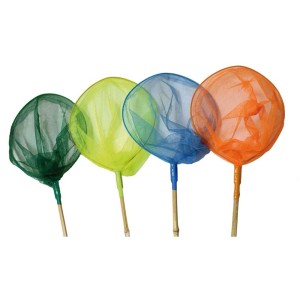 Guadino assortito con manico in bambù in verde, giallo, blu e arancione.