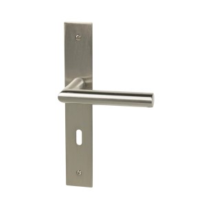 Alpertec Langschild-Garnitur Martina Edelstahl BB 78mm für Zimmertüren.