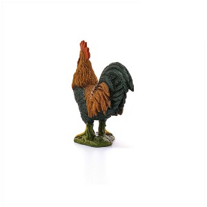 Coq Schleich détaillé de l'univers Farm World, multicolore.