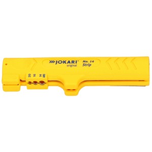 Spelacavi giallo per cavi da 4-13 mm, un utensile VDE.