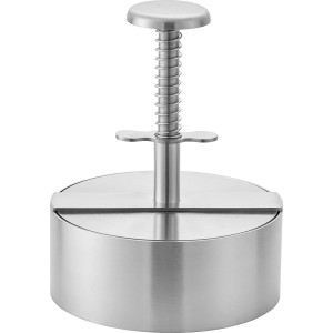 Presse à hamburger Jamestown en acier inoxydable, Ø 11,5 cm, pour des steaks hachés parfaits au barbecue.