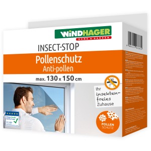 Kit de protection anti-pollen Windhager anthracite pour fenêtre, 130x150cm, protège du pollen et des insectes.