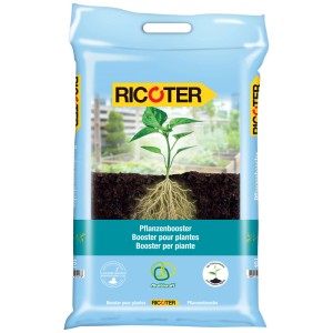 Ricoter Stimolante per piante, sacco da 10L: terriccio con nutrienti per aiuole rialzate e a terra.