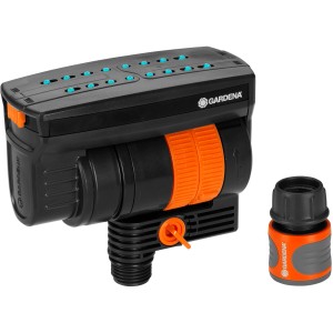 Gardena Pipeline arroseur oscillant avec raccord pour systèmes d'arrosage.