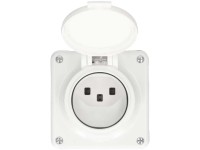 Electro-Mica Aufputz-Steckdose Typ23 mit IP55 Weiss Gr. 1 x 1