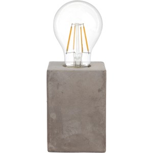 Lampada da tavolo Eglo Prestwick effetto cemento con attacco E27 e design minimal.