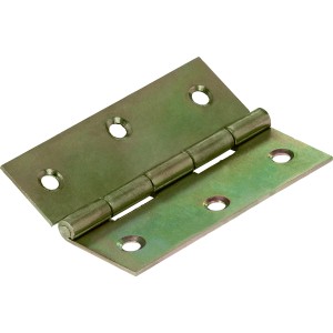 Cerniera semilarga zincata gialla, 75x51 mm, per collegamenti mobili.