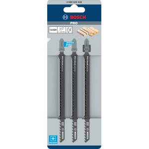 Lame per seghetto alternativo Bosch T 344 DP, 3 pezzi, per tagli precisi nel legno.