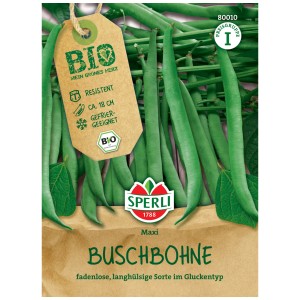 Sperli Sementi: Fagiolino Nano Bio Maxi, varietà robusta per circa 3-4 metri lineari.
