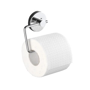 Wenko Vacuum-Loc Porta carta igienica Milazzo cromato con rotolo di carta igienica.