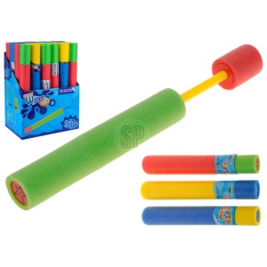 Pistola ad acqua in schiuma colorata, 44,5 cm, per bambini e giochi d'acqua. Colori assortiti.