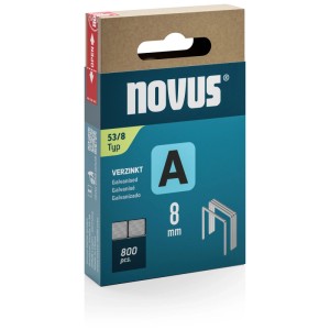 Novus Feindrahtklammern A 53, 8 mm, 800 Stk. im Karton. Tackerklammern für Stoffe und Gewebe.