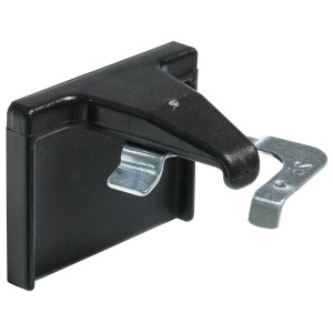 Set supporti adesivi Gardinia per tende in alluminio, supporto nero con cuscinetto adesivo e clip di fissaggio.