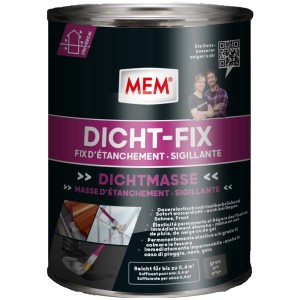 MEM Dicht-Fix 0.75 l, prodotto bituminoso liquido per sigillature, impermeabile e resistente ai raggi UV.