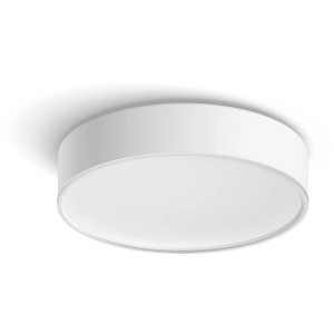 Plafoniera LED bianca e rotonda Philips Hue Enrave (9,6W) con interruttore dimmer.