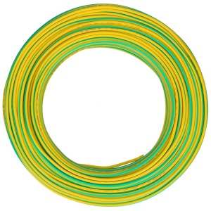 Filo a T giallo-verde (Ø 2,5 mm, 100 m) per installazioni elettriche.