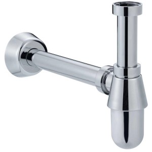 Sifone per lavabo in ABS cromato, 1 1/4 x Ø 32 mm, con raccordo.