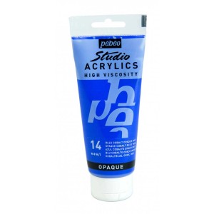 Pébéo Acrylfarbe Studio Acrylics Kobaltblau, 100ml Tube.