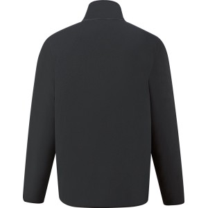 Giacca in pile nera da uomo, taglia L, ideale come abbigliamento da lavoro edile.